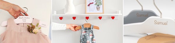 Personalisierte Kinderkleiderbügel Holz - MeinGriff